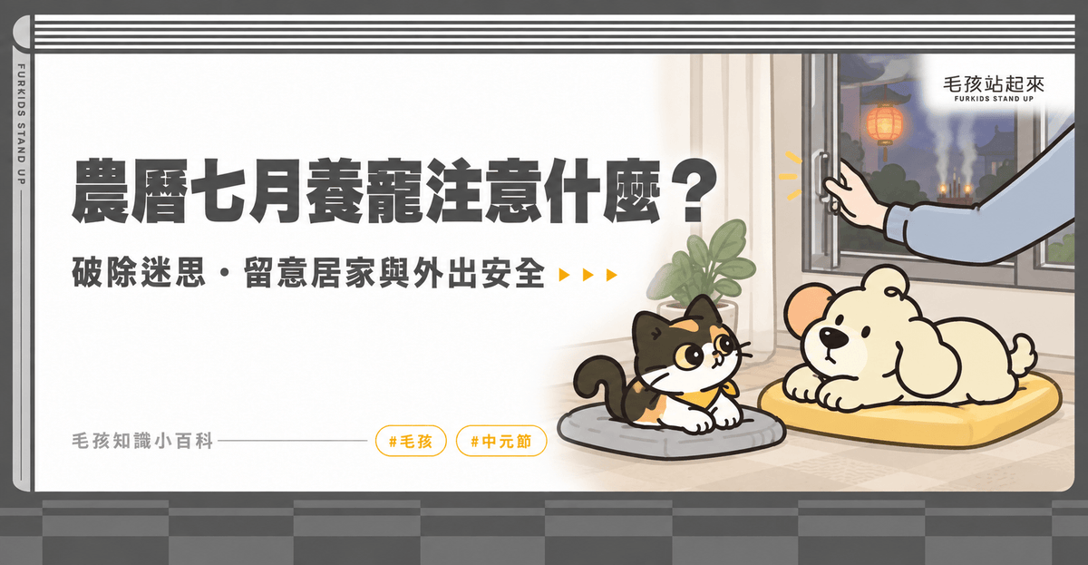 農曆七月毛孩也怕怕？鬼月養寵物的 3 大禁忌與居家安定指南 - 毛孩站起來