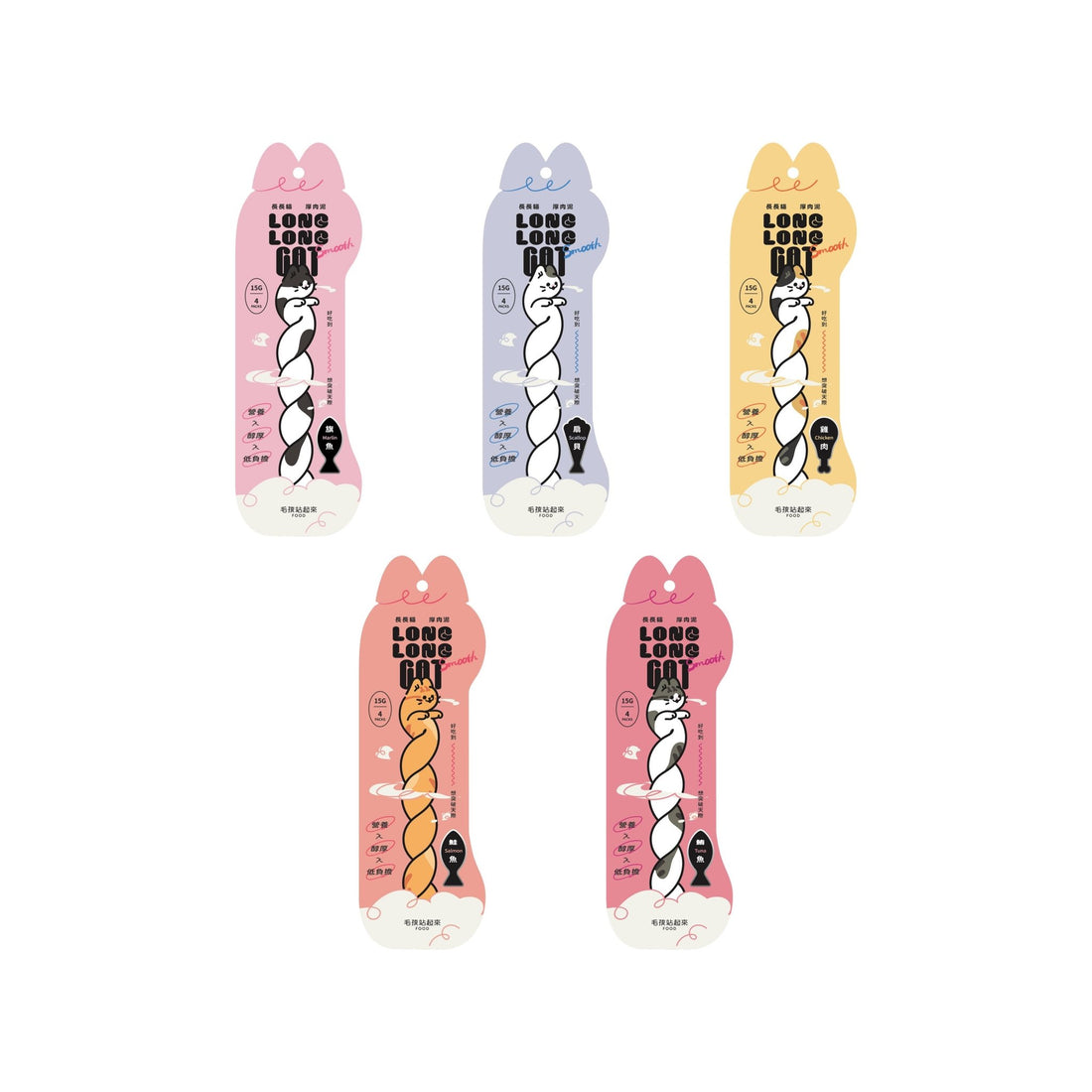 長長貓 厚肉泥 15gx4條 - 毛孩站起來