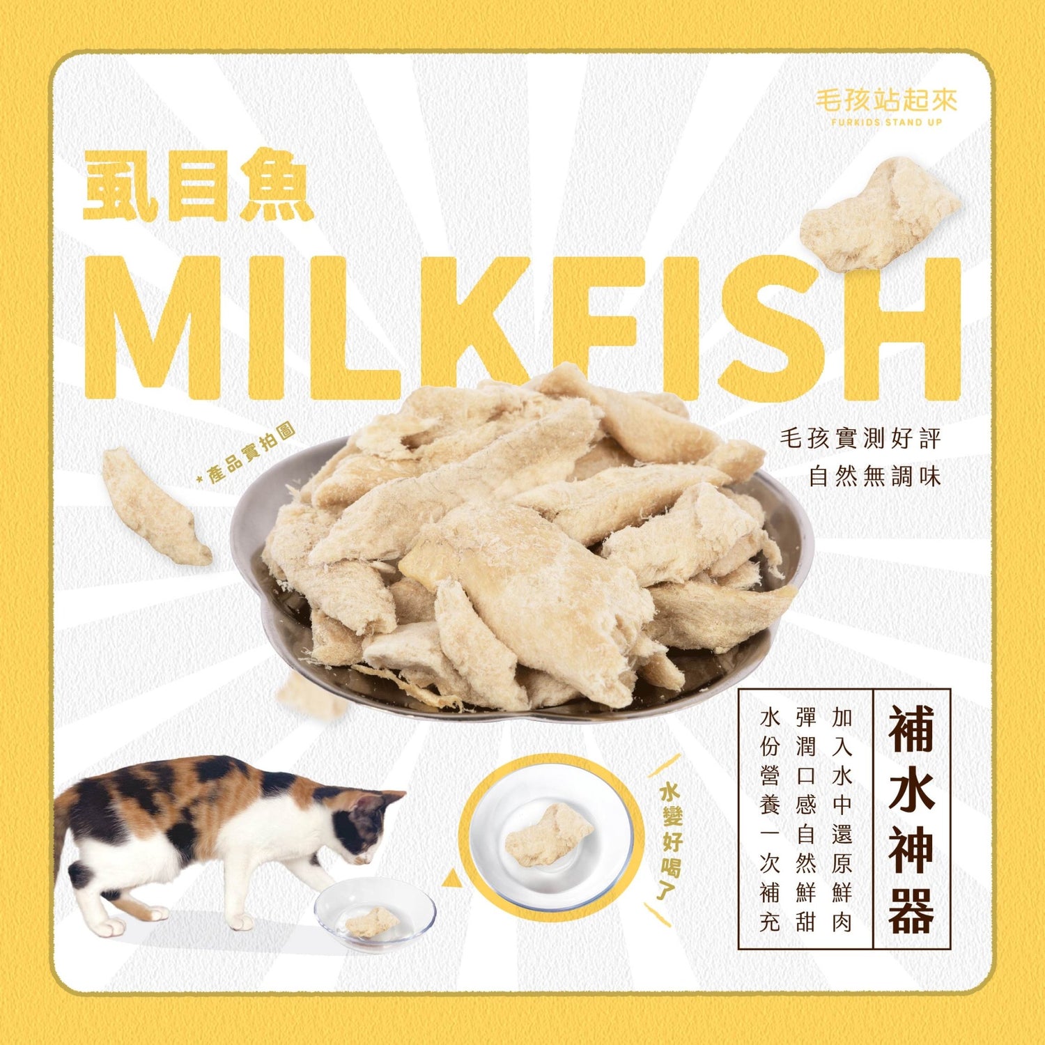 毛孩凍乾 極鮮虱目魚 50g - 毛孩站起來
