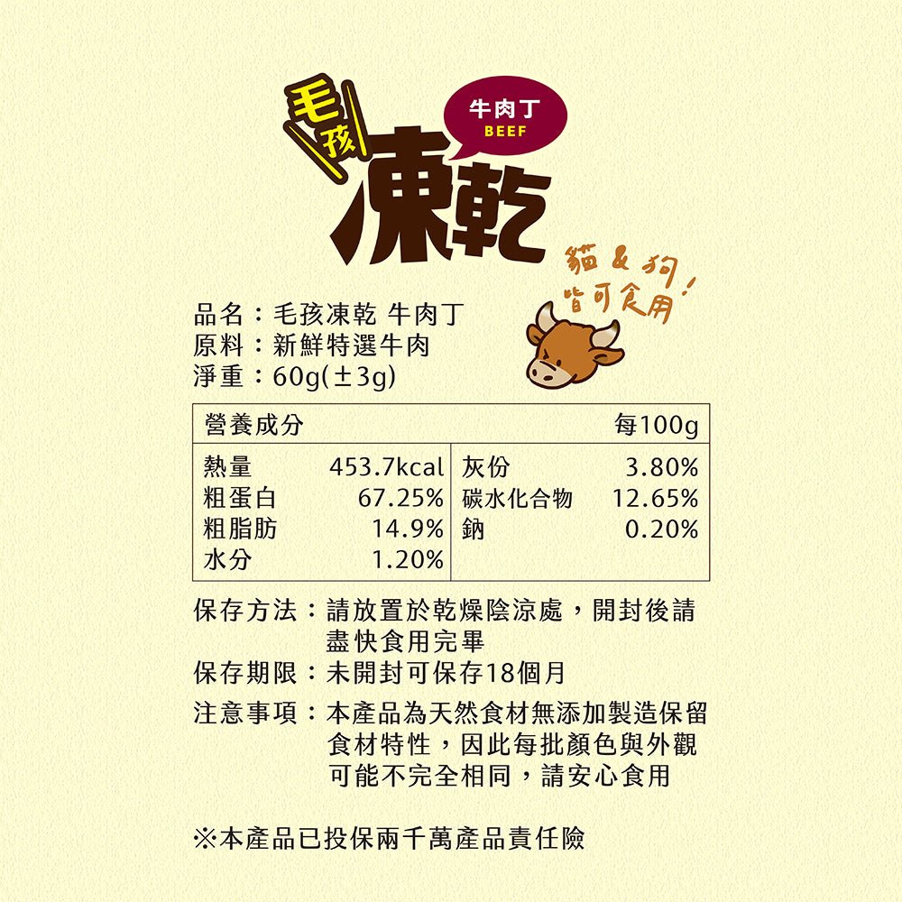 【限時】毛孩凍乾 6入超值嚐鮮組（隨機口味出貨） - 毛孩站起來