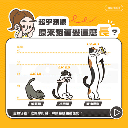 長長貓 厚肉泥 15gx4條