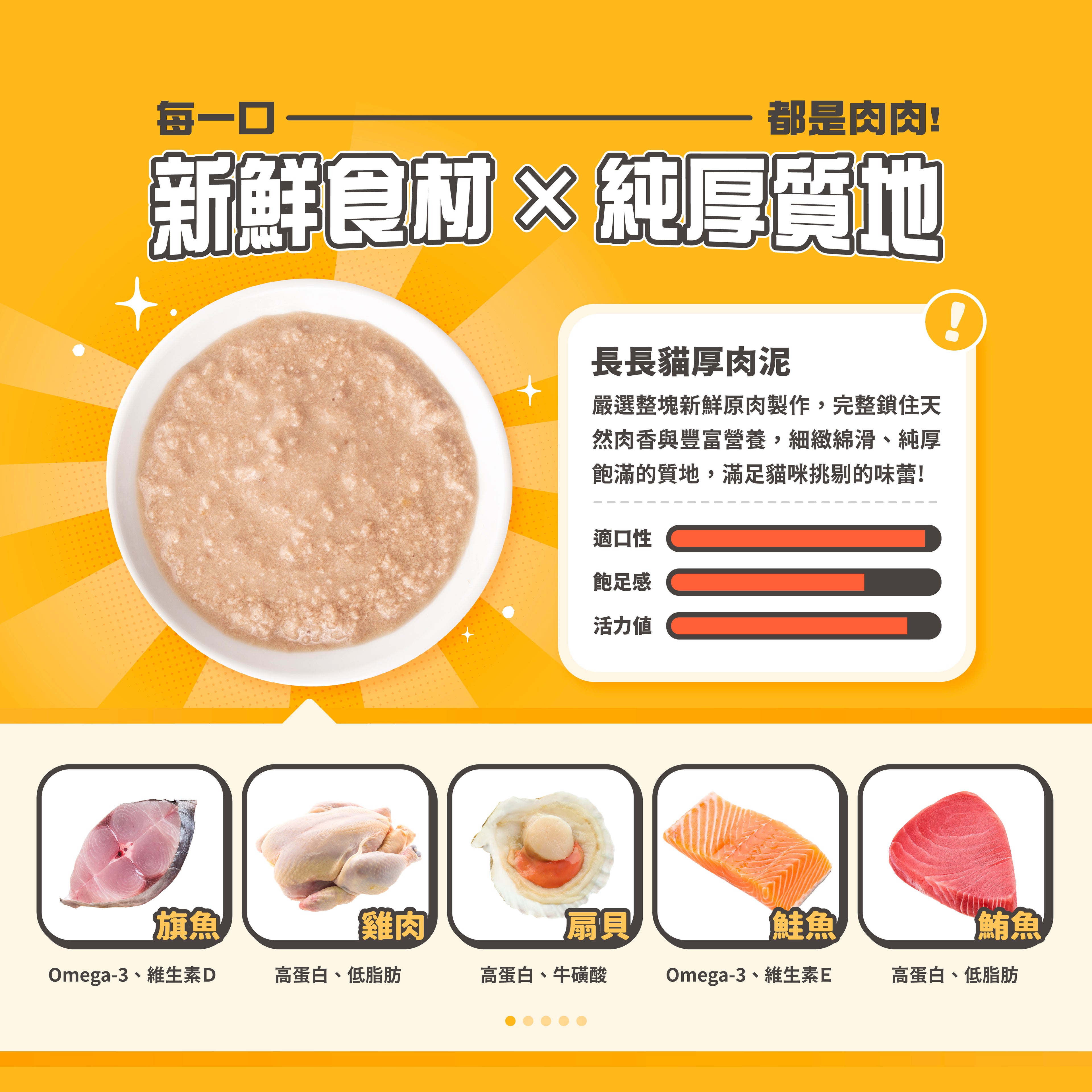 長長貓 厚肉泥 15gx4條