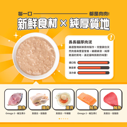 長長貓 厚肉泥 15gx4條